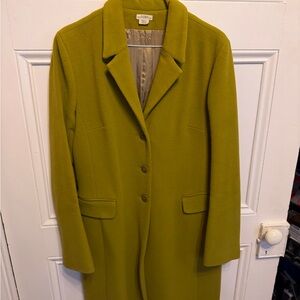 M0851 Chartreuse Spring  Fall weight coat made in Canada
